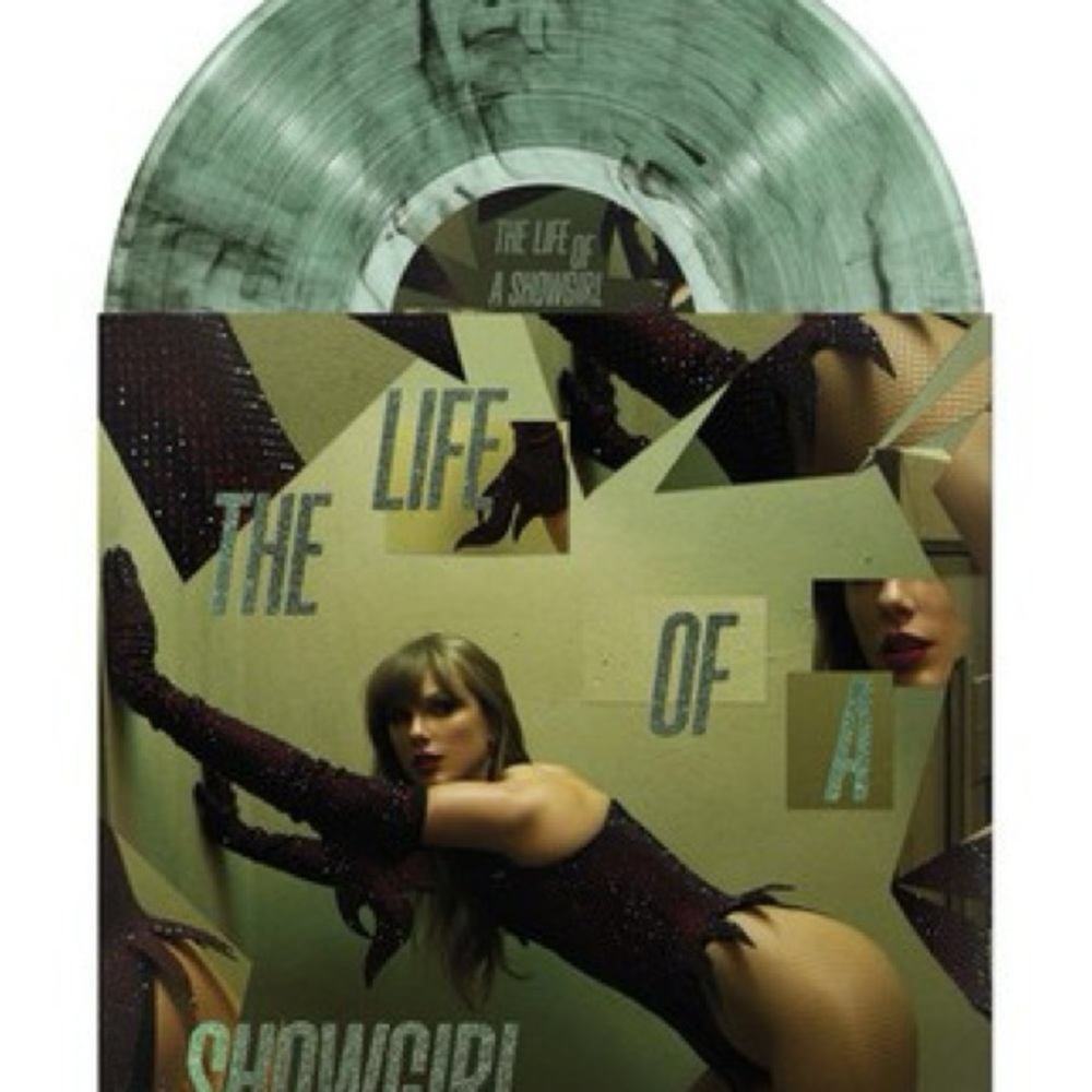 Taylor Swift Life of Showgirl Green Marble Shiny Bug Vinyl Record